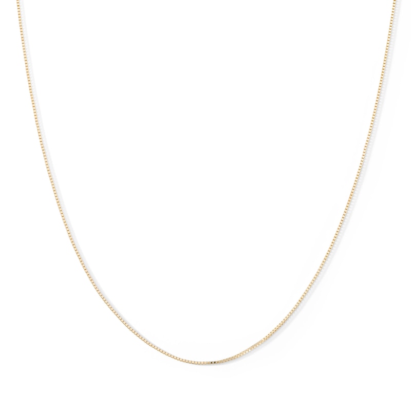 050 Gauge Box Chain Necklace in 10K Solid Gold - 20"