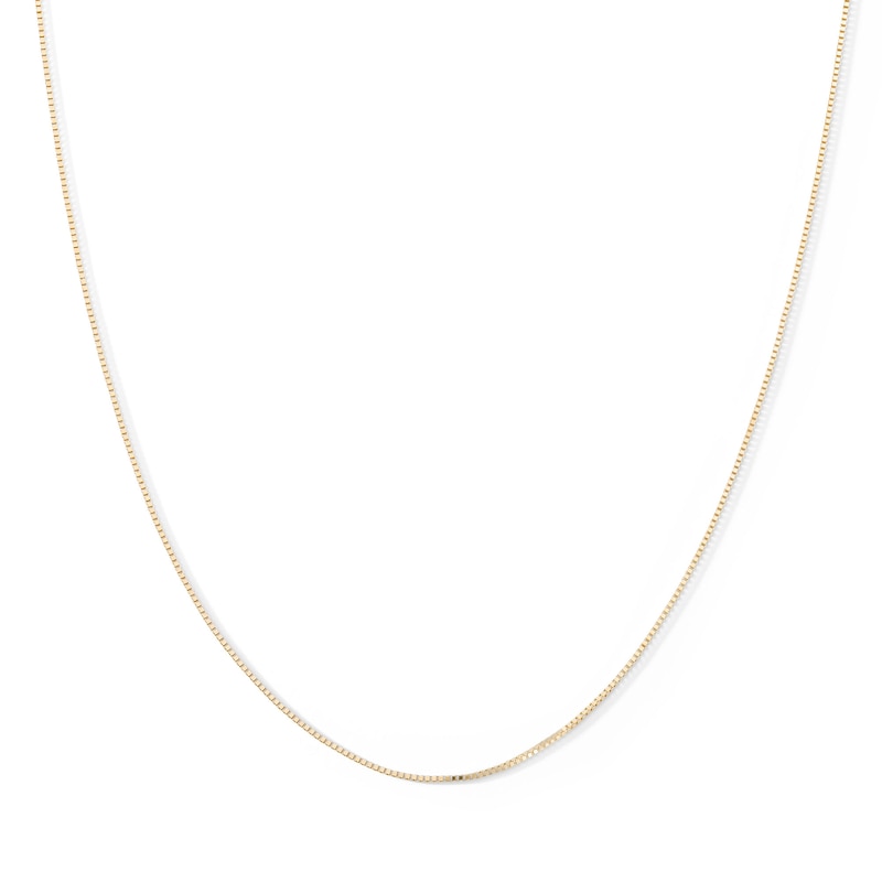 Main Image 1 of 10K Solid Gold Box Chain - 22"