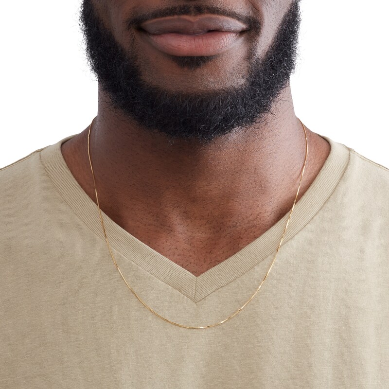 Main Image 3 of 10K Solid Gold Box Chain - 24"