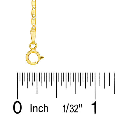 Child's 040 Gauge Valentino Chain Necklace in 10K Gold - 13"