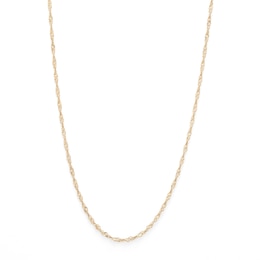 025 Gauge Hollow Singapore Chain Necklace in 10K Solid Gold - 18&quot;