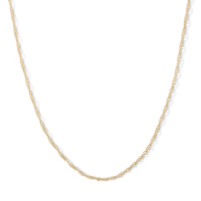 10K Hollow Gold Singapore Chain - 20"