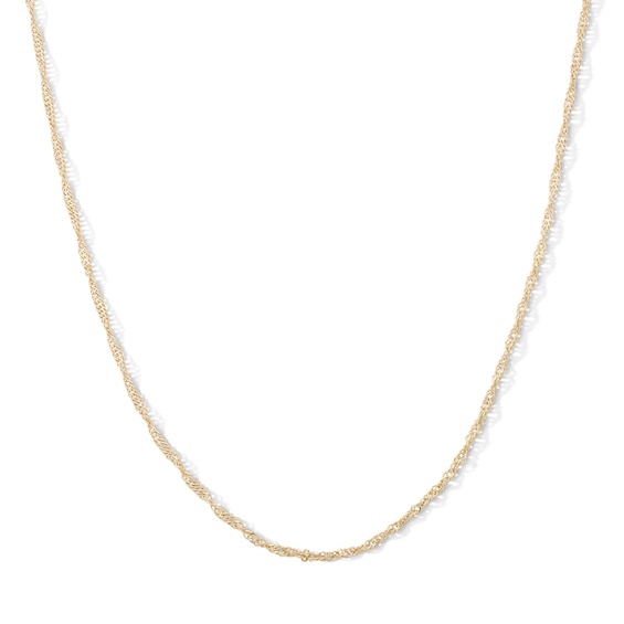 10K Hollow Gold Singapore Chain - 20"