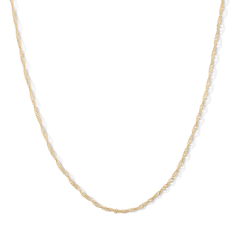 10K Hollow Gold Singapore Chain - 20"