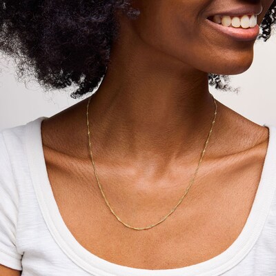 10K Hollow Gold Singapore Chain - 20"