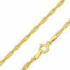 Thumbnail Image 1 of 035 Gauge Hollow Singapore Chain Necklace in 10K Gold - 22"