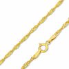 Thumbnail Image 1 of 035 Gauge Hollow Singapore Chain Necklace in 10K Gold - 24"