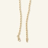 020 Gauge Rope Chain Necklace in 10K Hollow Yellow Gold - 20"