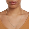 020 Gauge Hollow Rope Chain Necklace in 10K Hollow Yellow Gold - 22"