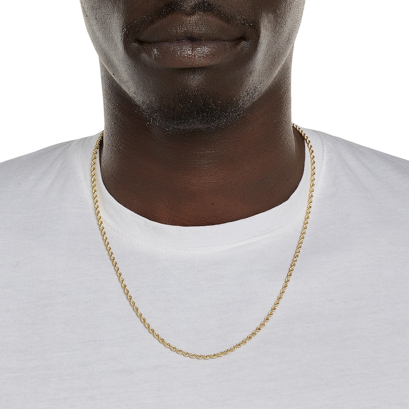 10K Hollow Gold Rope Chain - 22"