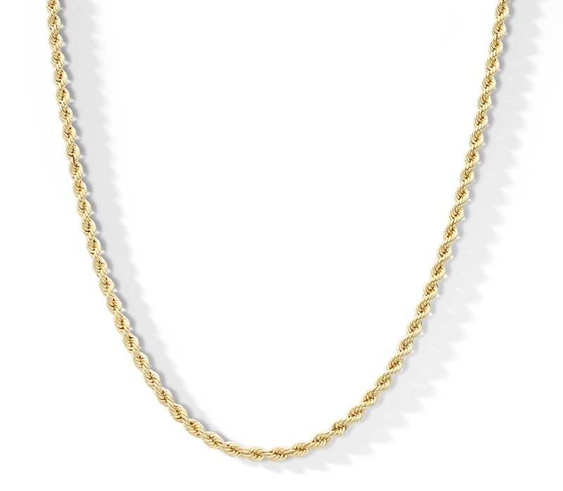 10K Hollow Gold Rope Chain - 24"