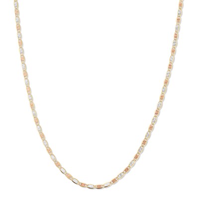 10K Tri-Tone Gold Valentino Chain - 18"