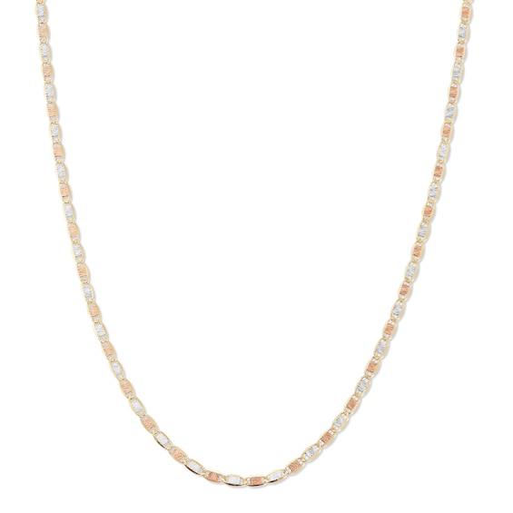 10K Tri-Tone Gold Valentino Chain - 18"
