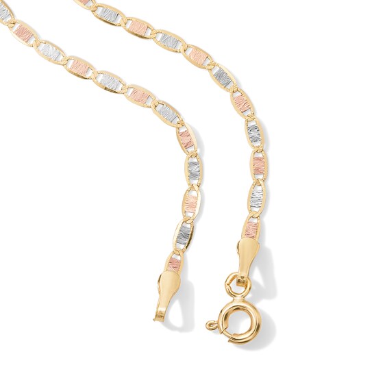10K Tri-Tone Gold Valentino Chain - 18"