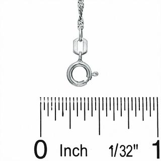 10K White Gold Singapore Chain - 16"