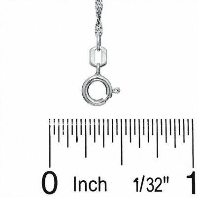 10K White Gold Singapore Chain - 16"