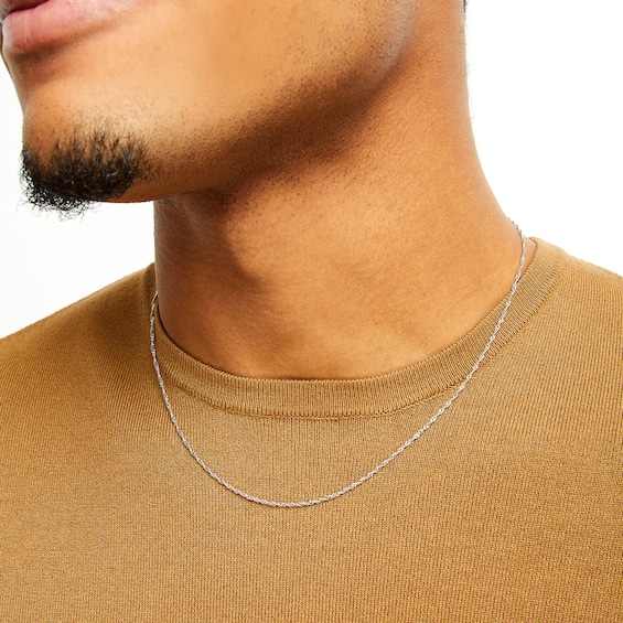 10K Solid White Gold Singapore Chain - 20"