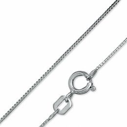 040 Gauge Box Chain Necklace in 10K Solid White Gold - 18&quot;