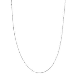 10K Solid White Gold Box Chain