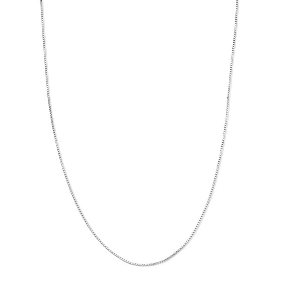 10K Solid White Gold Box Chain