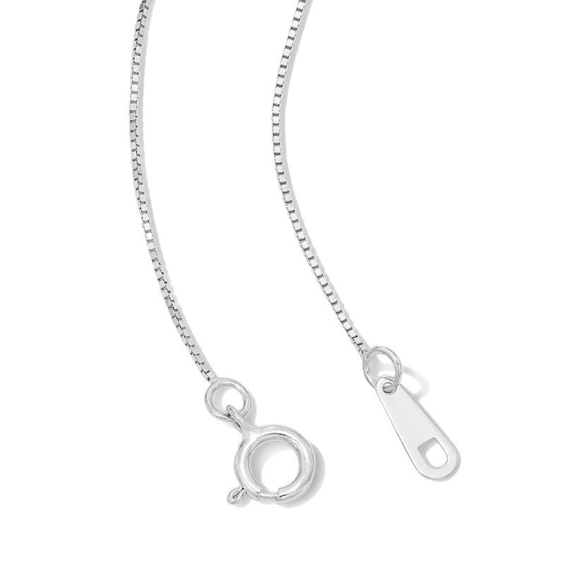Main Image 3 of 10K Solid White Gold Box Chain - 18"
