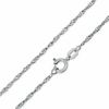 Thumbnail Image 0 of 020 Gauge Singapore Chain Necklace in 10K Solid White Gold - 20"