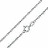 Thumbnail Image 1 of 020 Gauge Singapore Chain Necklace in 10K Solid White Gold - 20"