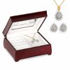 Thumbnail Image 1 of Diamond Pendant and Earring Set in 10K Gold with Wooden Box