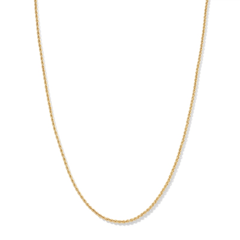 10K Hollow Gold Rope Chain - 16"