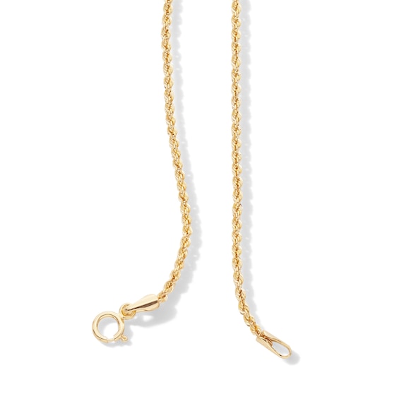 10K Hollow Gold Rope Chain - 18"