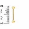 Thumbnail Image 2 of 10K Solid Gold Barbell - 14G