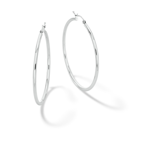 45mm Hoop Earrings in Sterling Silver