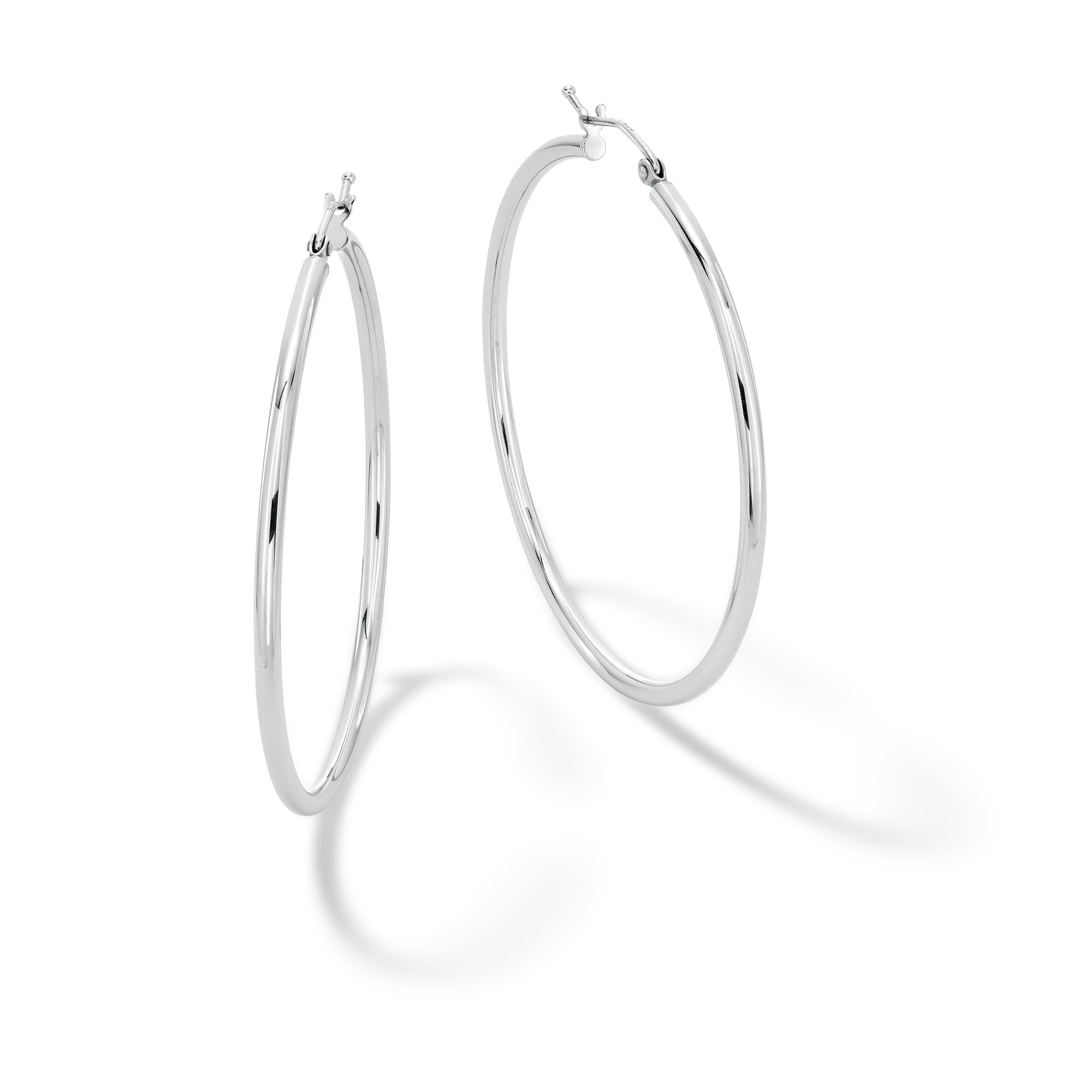 45mm Hoop Earrings in Sterling Silver