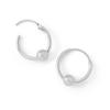 Sterling Silver Hoop with Ball Earrings