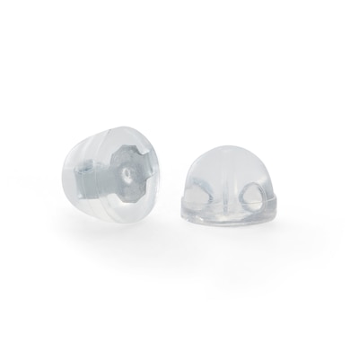 Solid Sterling Silver 6mm Princess-Cut CZ Solitaire Studs