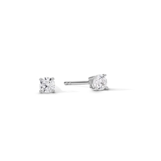 Solid Sterling Silver 3mm CZ Solitaire Studs