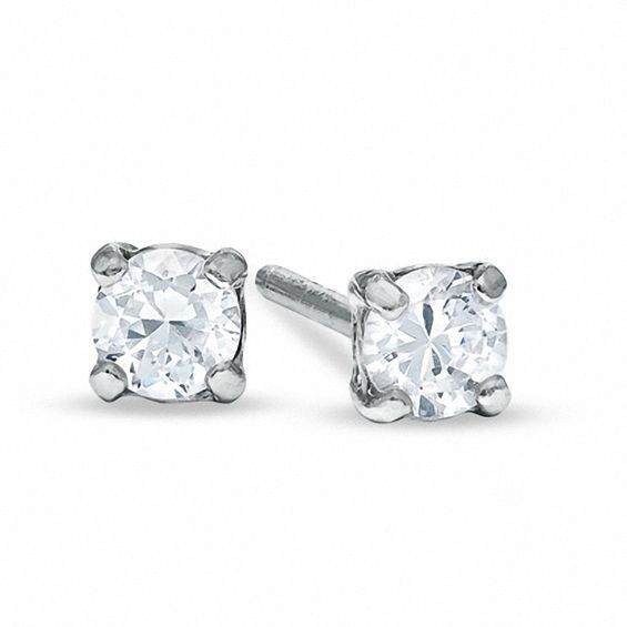 3mm Cubic Zirconia Stud Earrings in Sterling Silver