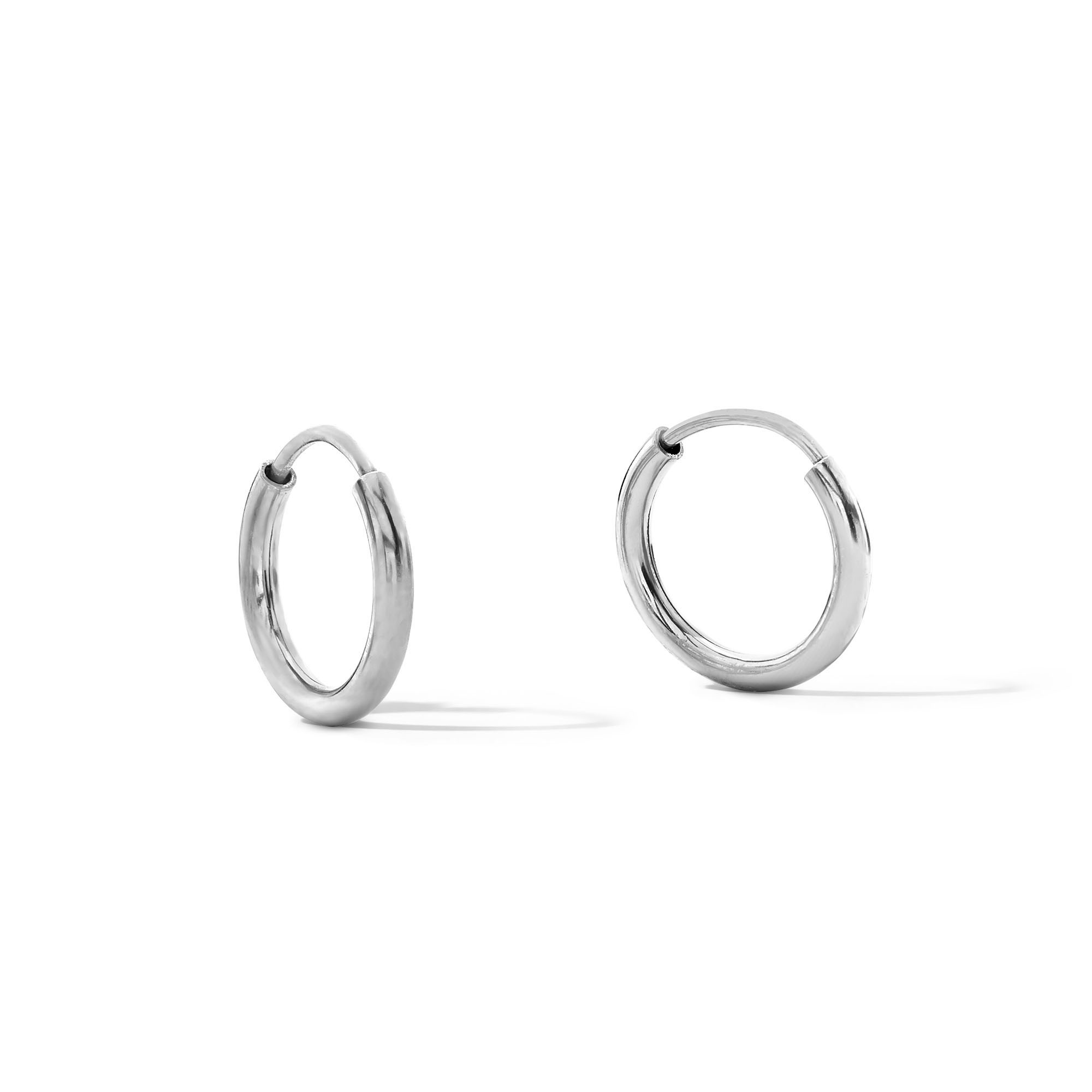 Main Image 1 of Sterling Silver Continuous Tube Hoop Earrings