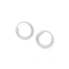 Sterling Silver 12mm Continuous Tube Hoop Earrings
