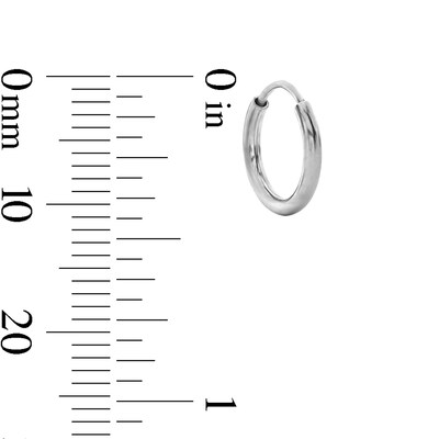 Sterling Silver Continuous Tube Hoop Earrings