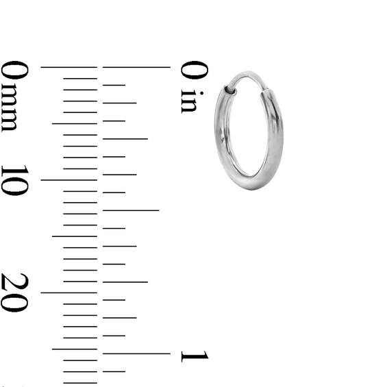 Sterling Silver Continuous Tube Hoop Earrings
