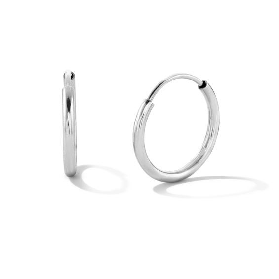 Sterling Silver Continuous Hoop Earrings