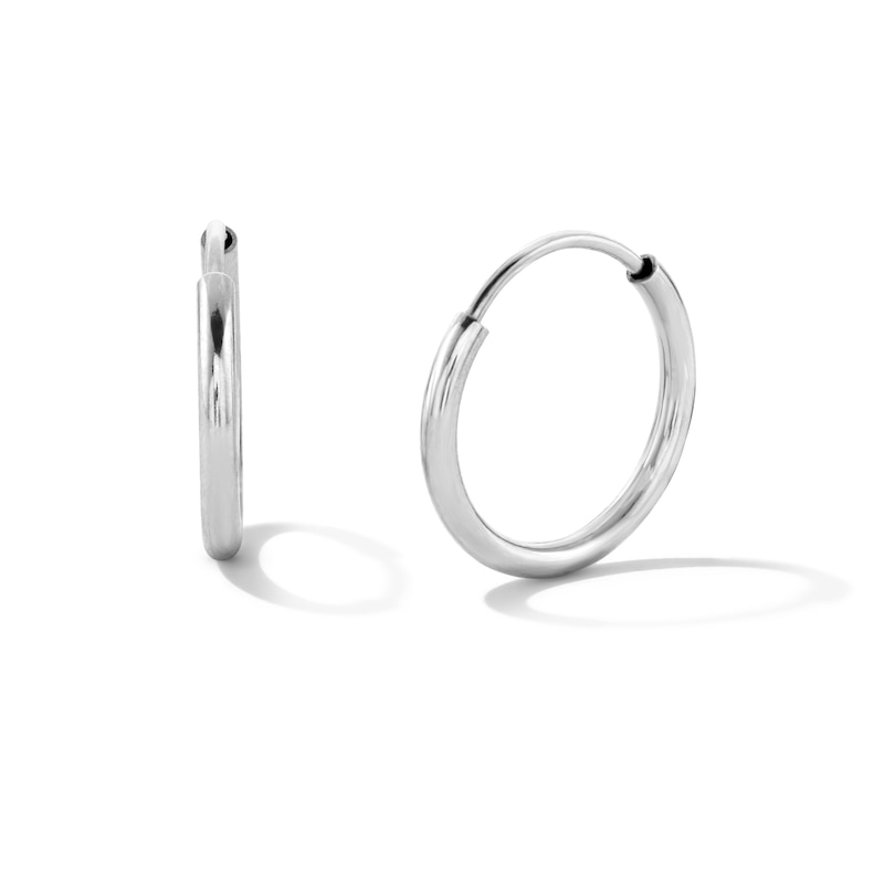 Sterling Silver Continuous Hoop Earrings