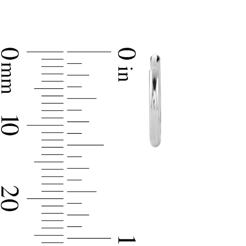 Main Image 5 of Sterling Silver Continuous Hoop Earrings