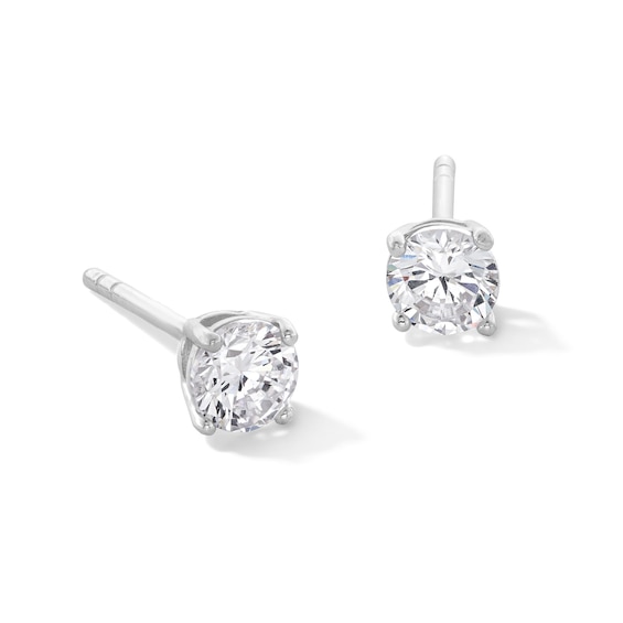 4mm Cubic Zirconia Stud Earrings in Sterling Silver