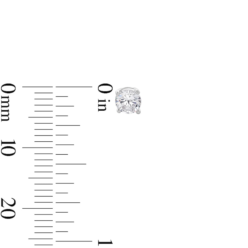Main Image 4 of 4mm Cubic Zirconia Stud Earrings in Sterling Silver