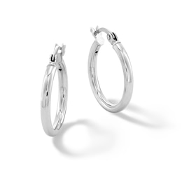 Sterling Silver Polished Hoop Earrings