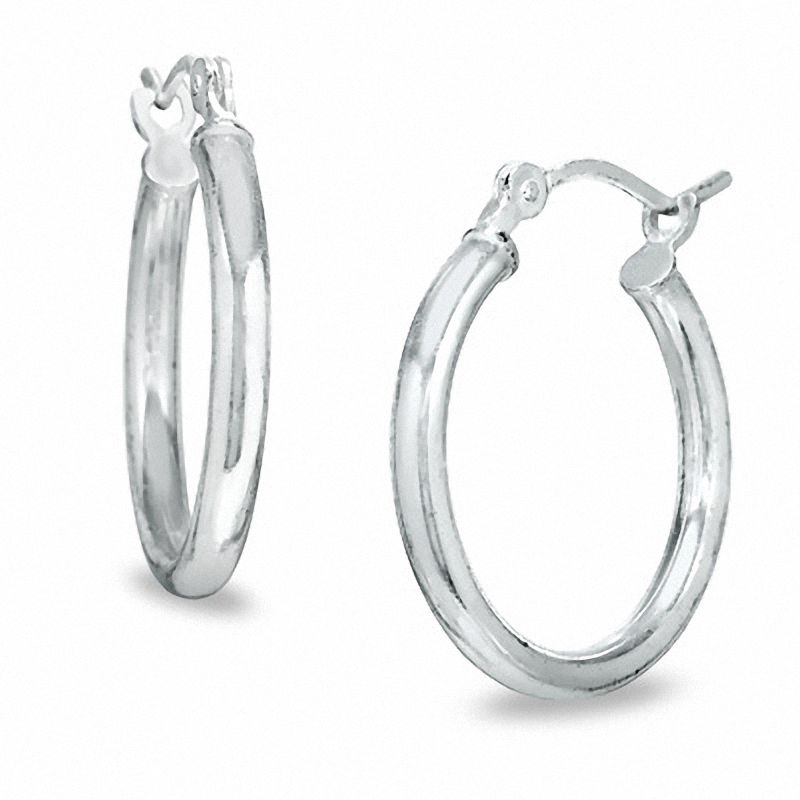 Sterling Silver Polished Hoop Earrings