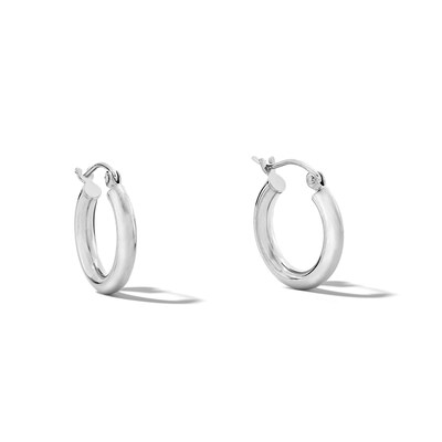 15mm Hoop Earrings in Sterling Silver