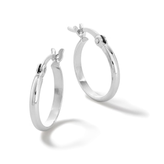 Sterling Silver 14mm Hoop Earrings